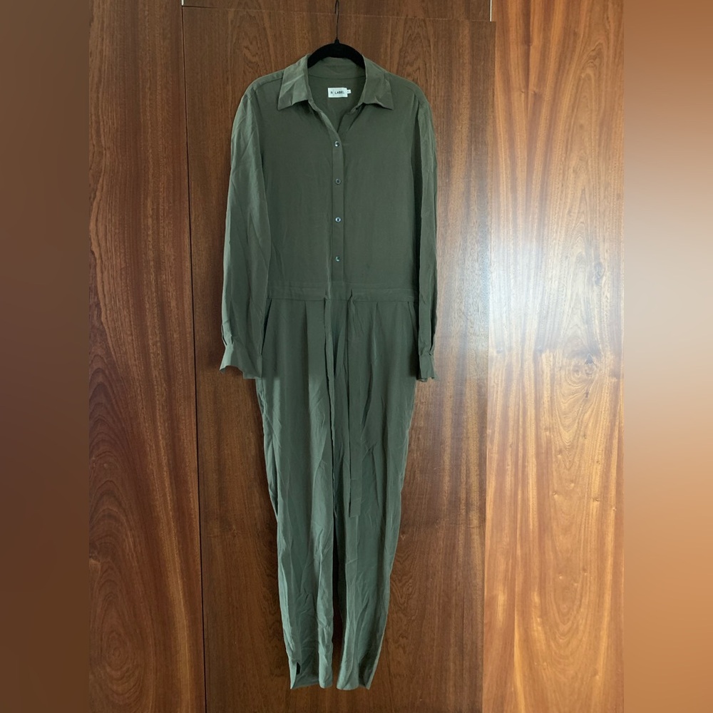 R Label Olive Green Jumpsuit size small